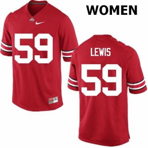Women's Ohio State Buckeyes #59 Tyquan Lewis Red Nike NCAA College Football Jersey Restock CMB7744TU